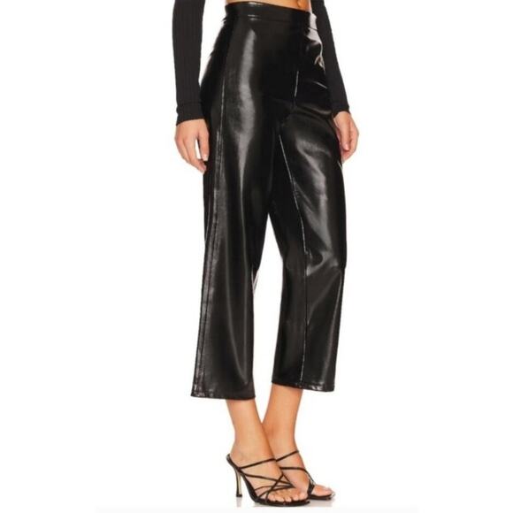 BLANK NYC Faux Leather Pants Size 26 Pleather Size Zipper NWT Vegan Cropped Blk - Picture 1 of 10